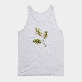 Green Watercolor Leaves Tank Top